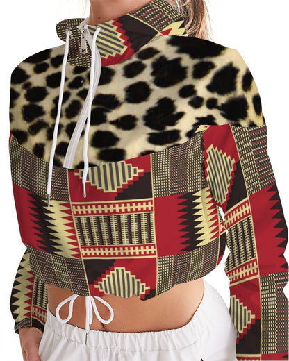 BRW Kente Women's Cropped Windbreaker