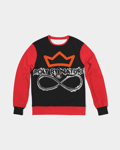 Poly By Nature Men's All-Over Print Classic French Terry Crewneck Pullover
