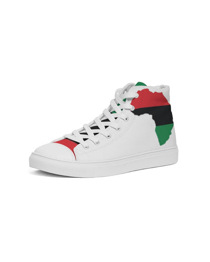 Pan African continental symbol Women's Hightop Canvas Shoe