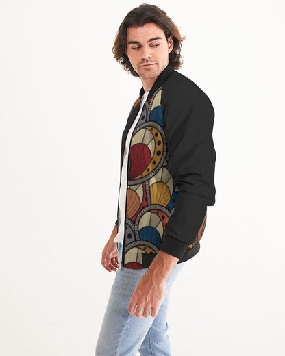 Black classic Kente Men's Bomber Jacket