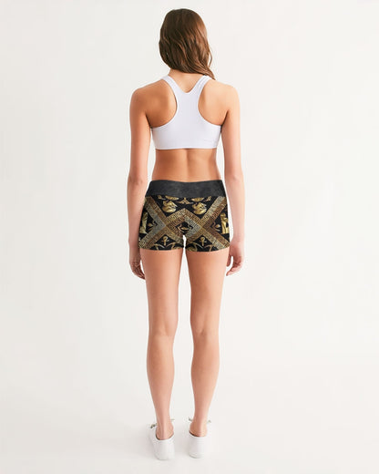 Regal Panther Women's Mid-Rise Yoga Shorts