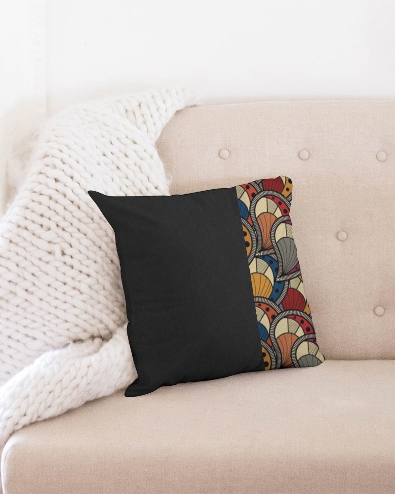 Black classic Kente Throw Pillow Case 16"x16"