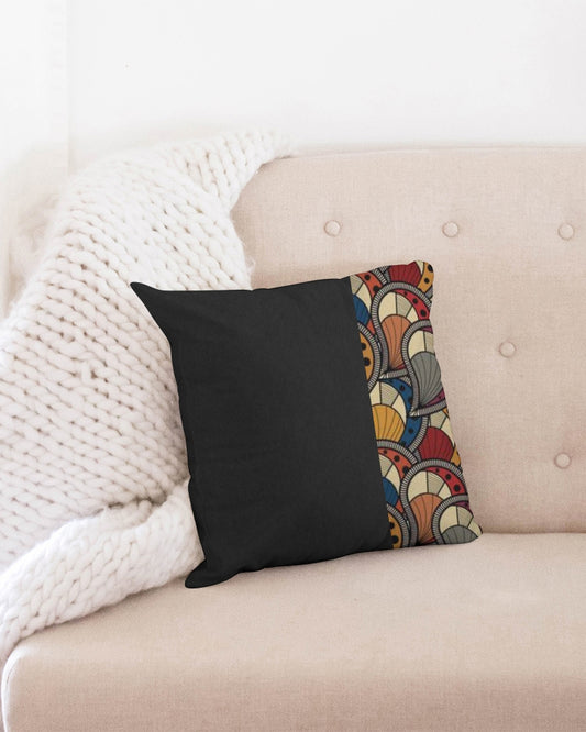 Black classic Kente Throw Pillow Case 16"x16"