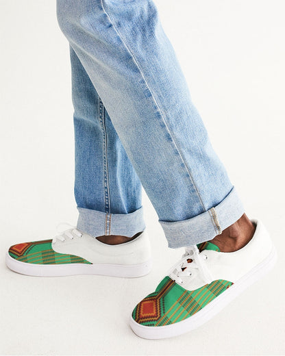 Kente variant 1 Men's Lace Up Canvas Shoe