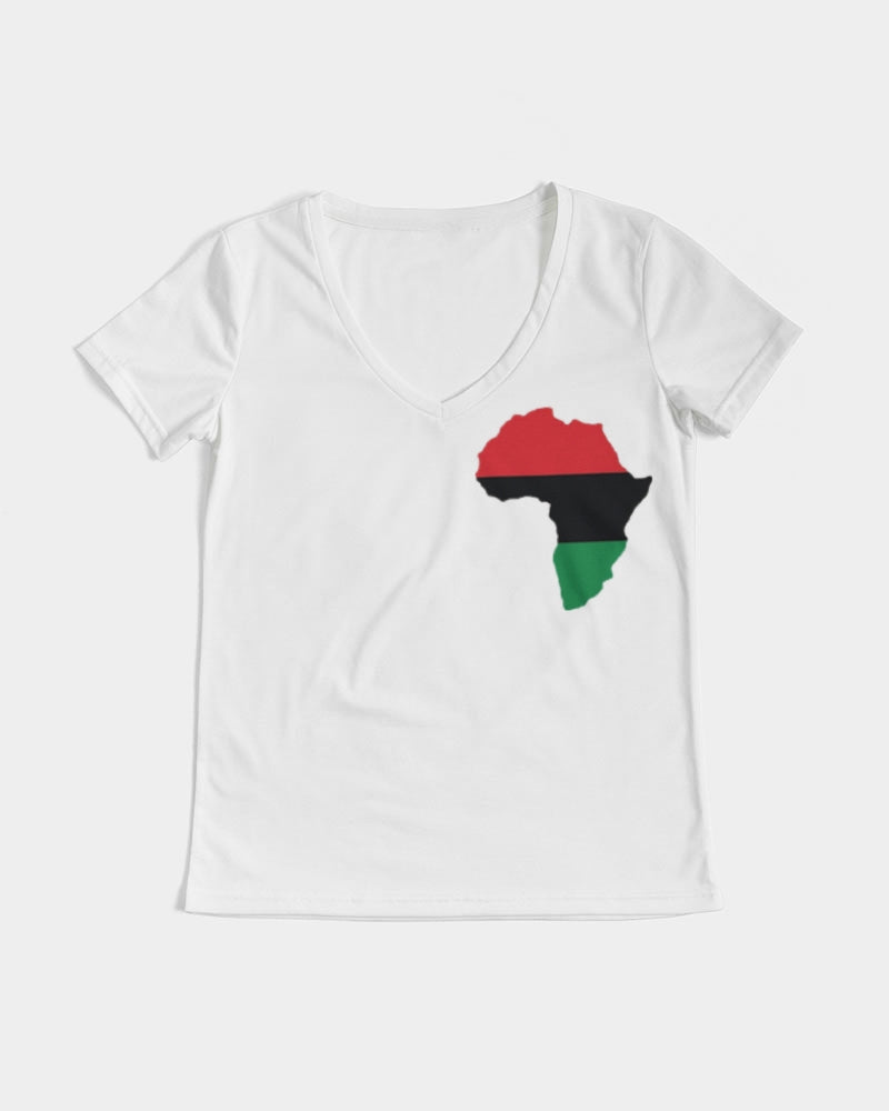 Pan African continental symbol Women's V-Neck Tee
