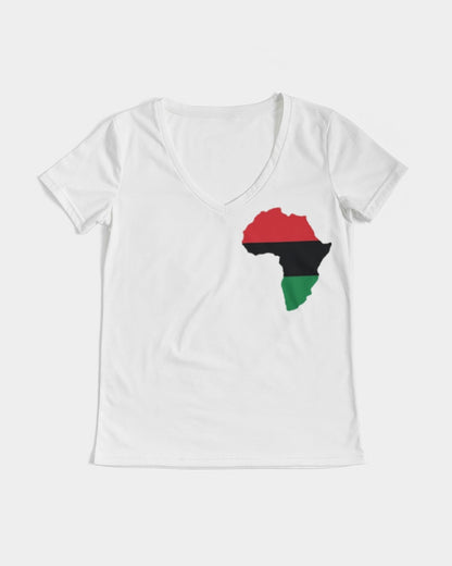 Pan African continental symbol Women's V-Neck Tee