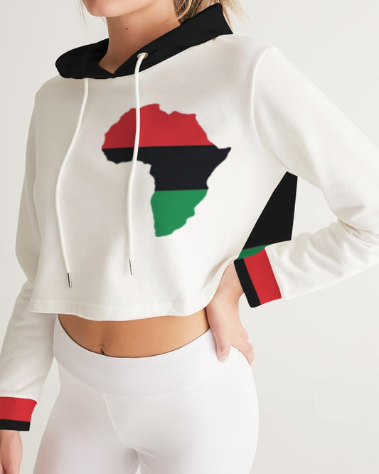 Pan African continental symbol Women's Cropped Hoodie