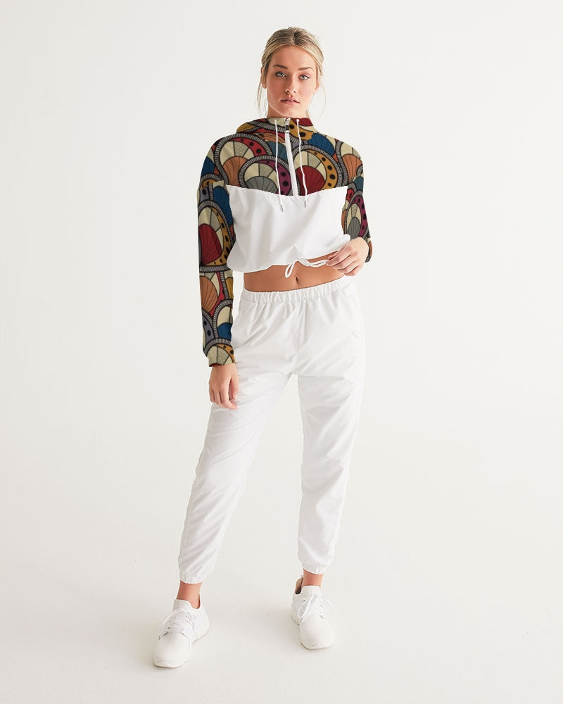 Classic Kente Women's Cropped Windbreaker
