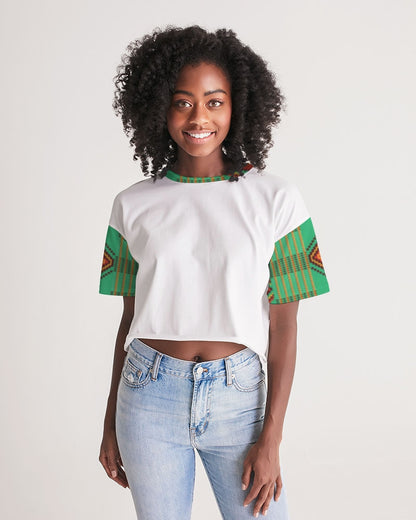 Kente variant 1 Women's Lounge Cropped Tee