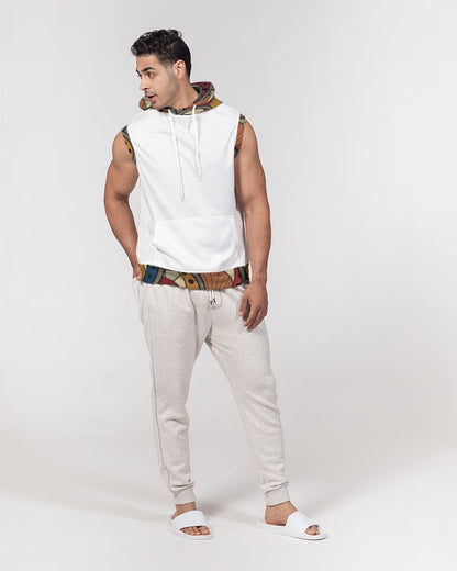 Classic Kente Men's Premium Heavyweight Sleeveless Hoodie