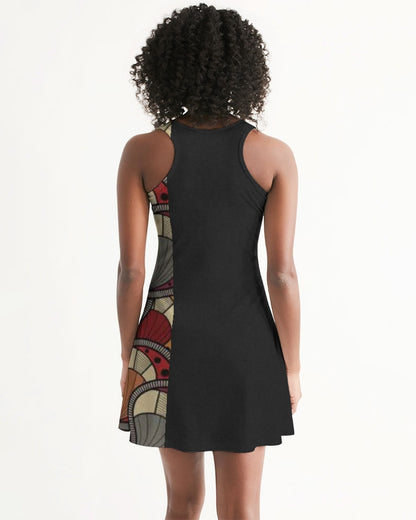 Black classic Kente Women's Racerback Dress