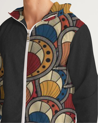 Black classic Kente Men's Windbreaker