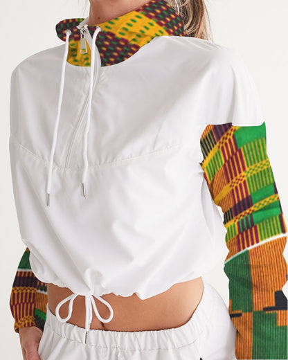 Kente Women's Cropped Windbreaker