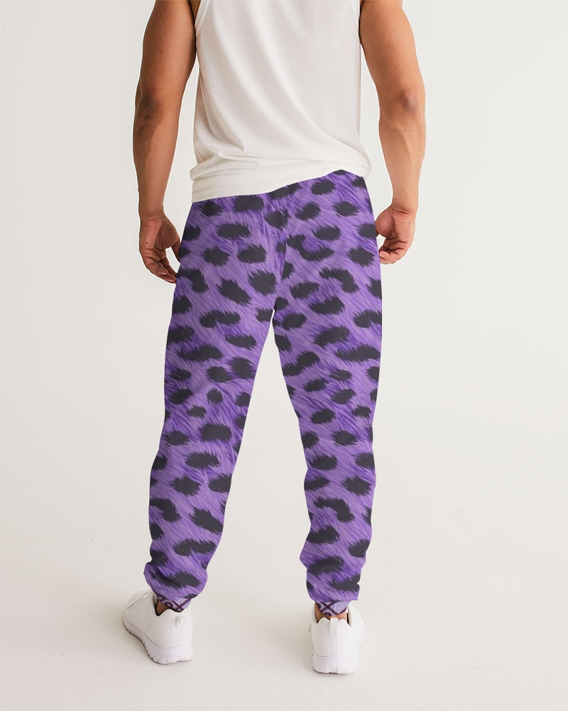 Purple Leopard Men's Track Pants