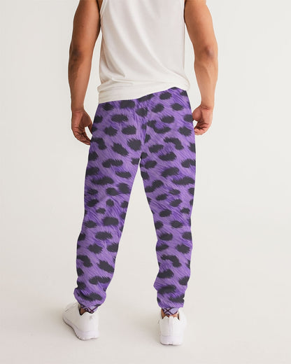 Purple Leopard Men's Track Pants