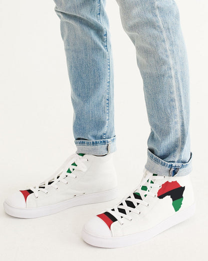 Pan African continental symbol Men's Hightop Canvas Shoe