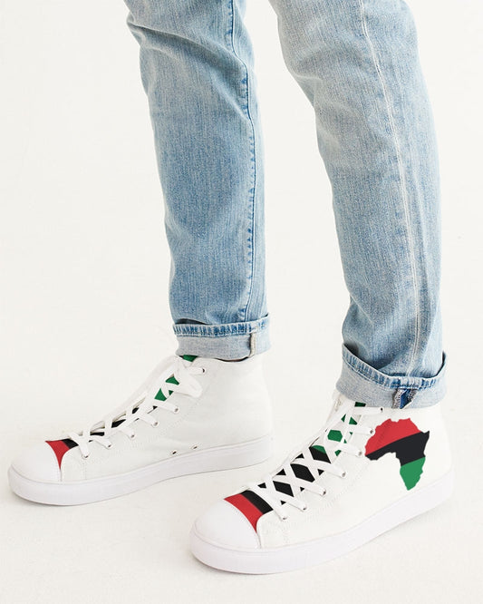 Pan African continental symbol Men's Hightop Canvas Shoe
