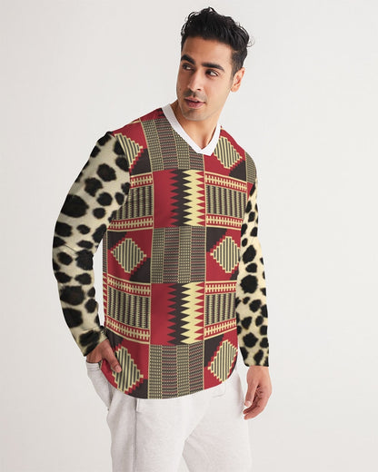 BRW Kente Men's Long Sleeve Sports Jersey