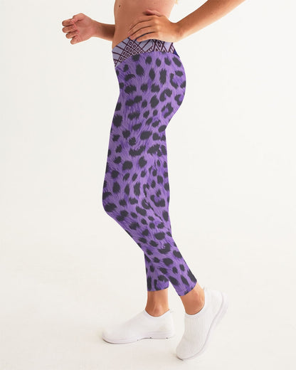 Purple Leopard Women's Yoga Pants