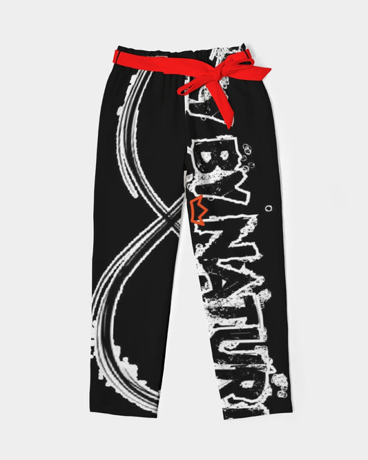 Poly By Nature Women's All-Over Print Belted Tapered Pants
