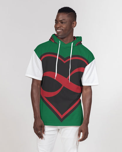 Black polyamorous flag Men's Premium Heavyweight Short Sleeve Hoodie