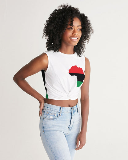 Pan African continental symbol Women's Twist-Front Tank