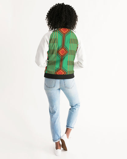 Kente variant 1 Women's Bomber Jacket