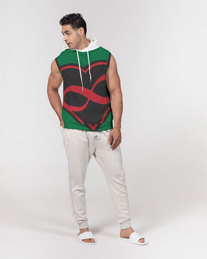 Black polyamorous flag Men's Premium Heavyweight Sleeveless Hoodie