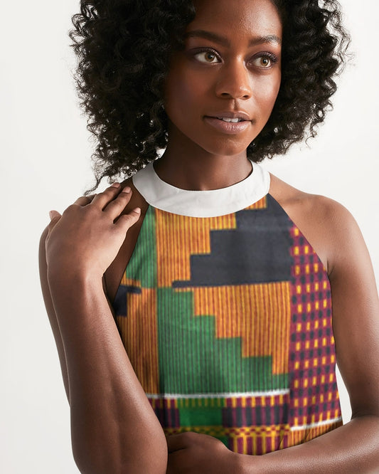 Kente Women's Halter Dress