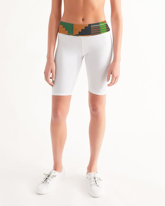 Kente Women's Mid-Rise Bike Shorts