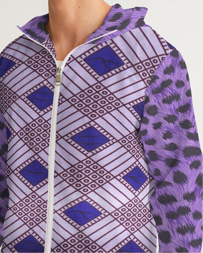 Purple Leopard Men's Windbreaker