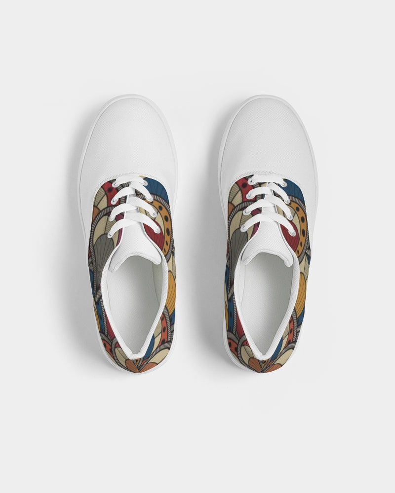 Classic Kente Women's Lace Up Canvas Shoe