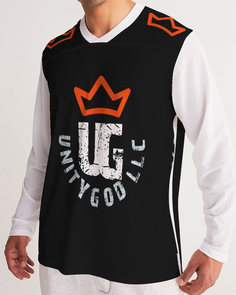 red UNITYGOD Logo Men's Long Sleeve Sports Jersey