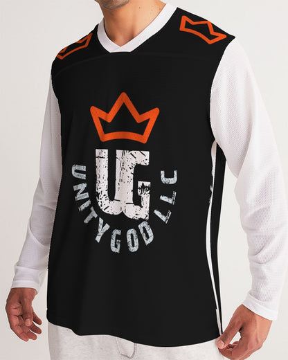 red UNITYGOD Logo Men's Long Sleeve Sports Jersey