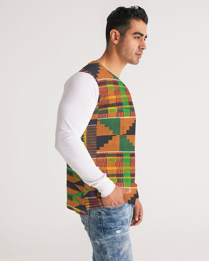 Kente Camiseta de manga larga para hombre 