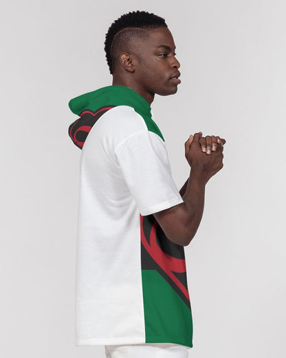Black polyamorous flag Men's Premium Heavyweight Short Sleeve Hoodie