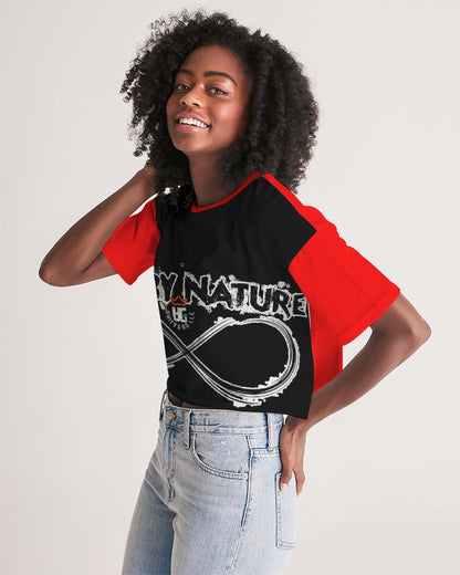 Poly By Nature Women's All-Over Print Lounge Cropped Tee