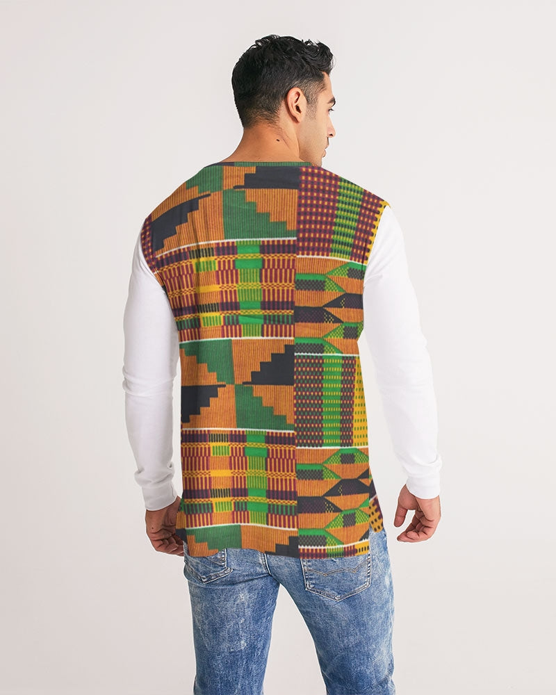 Kente Camiseta de manga larga para hombre 