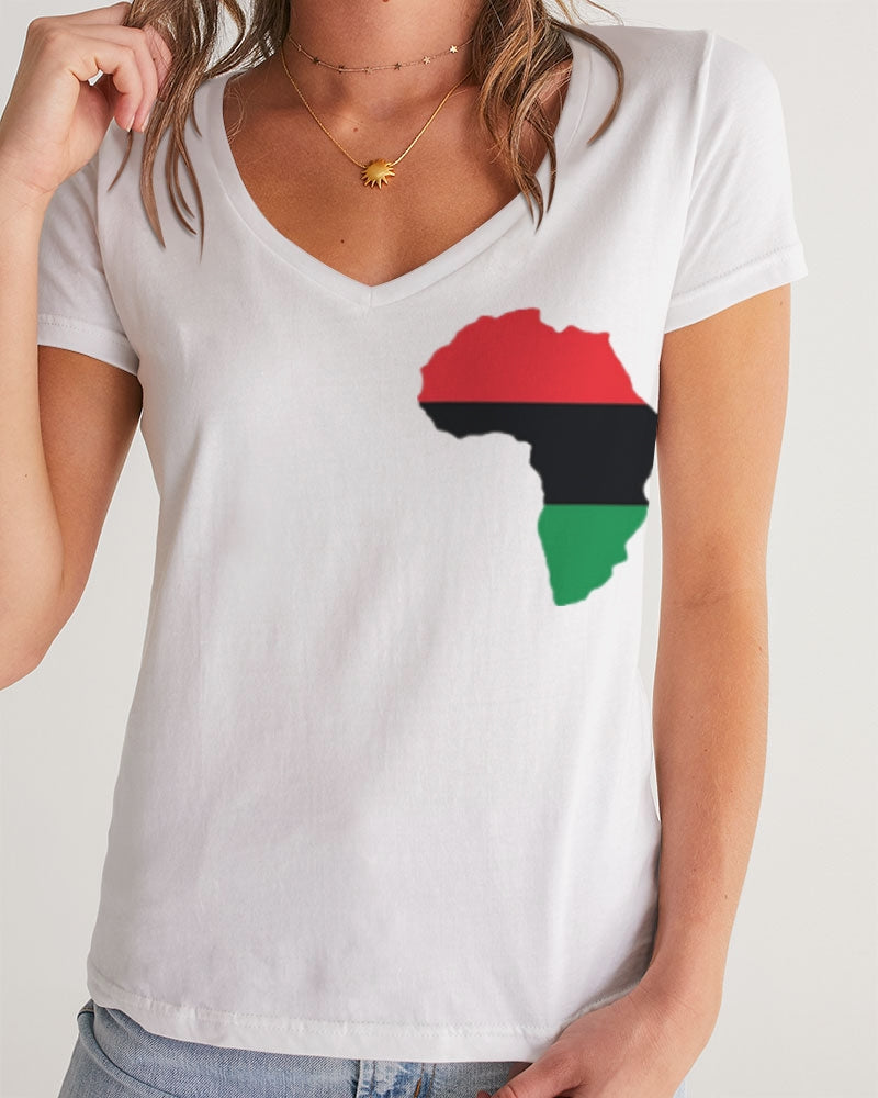 Pan African continental symbol Women's V-Neck Tee