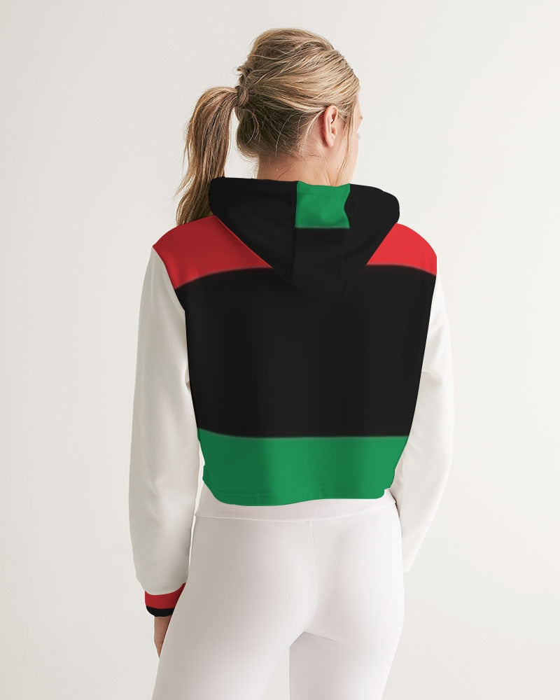 Pan African continental symbol Women's Cropped Hoodie