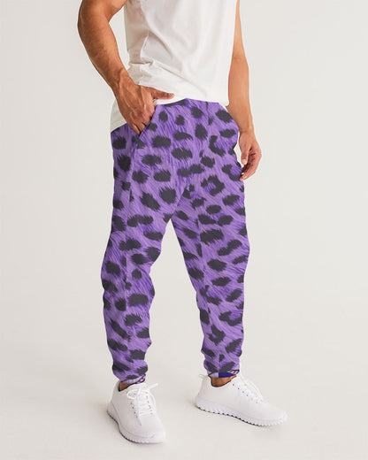 Purple Leopard Men's Track Pants