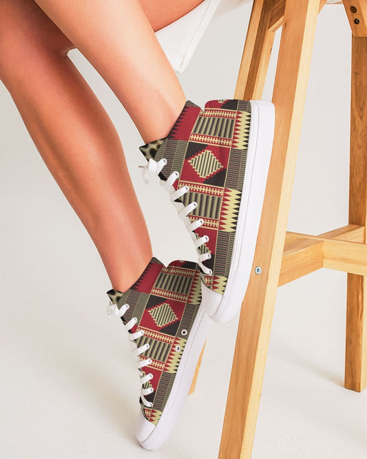 BRW Kente Women's Hightop Canvas Shoe