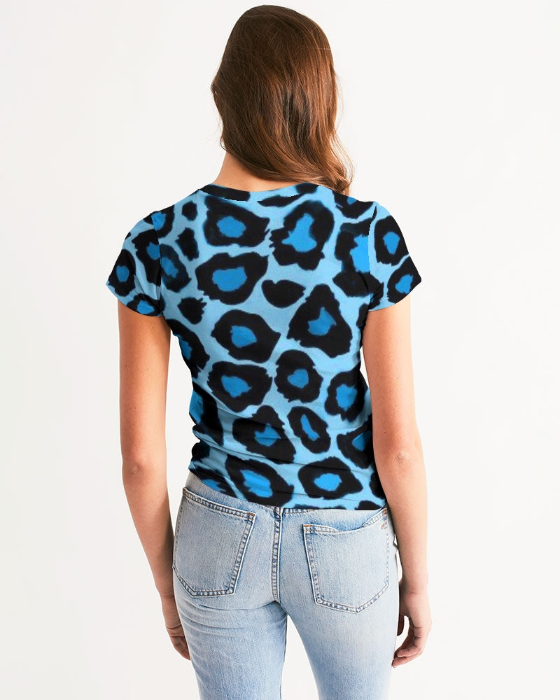 Blue leopard kente Women's Tee