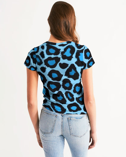 Blue leopard kente Women's Tee