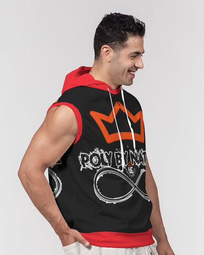 Poly By Nature Men's All-Over Print Heavyweight Sleeveless Hoodie