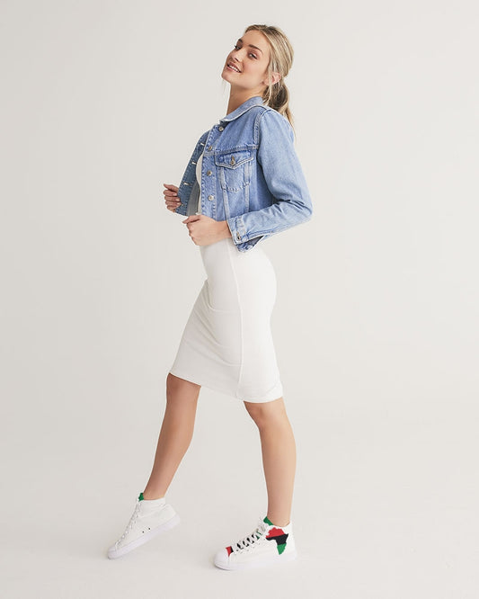 Pan African continental symbol Women's Hightop Canvas Shoe