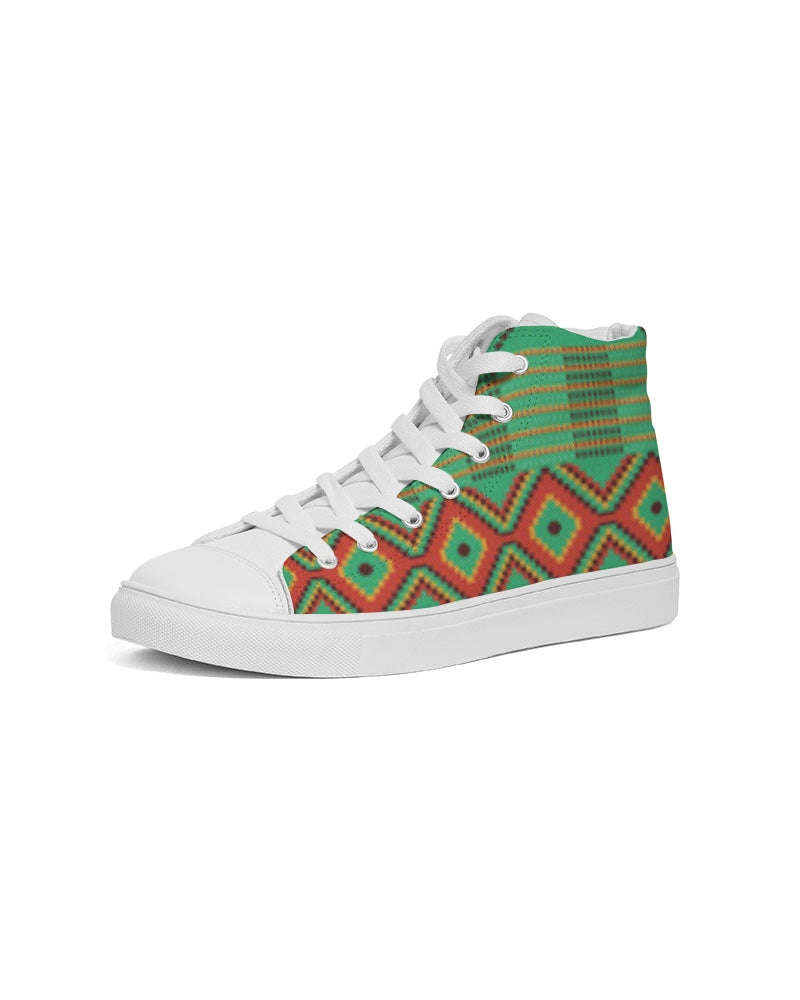 Kente variant 1 Women's Hightop Canvas Shoe