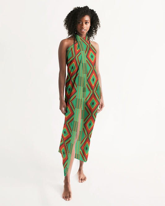 Kente variant 1 Swim Cover Up