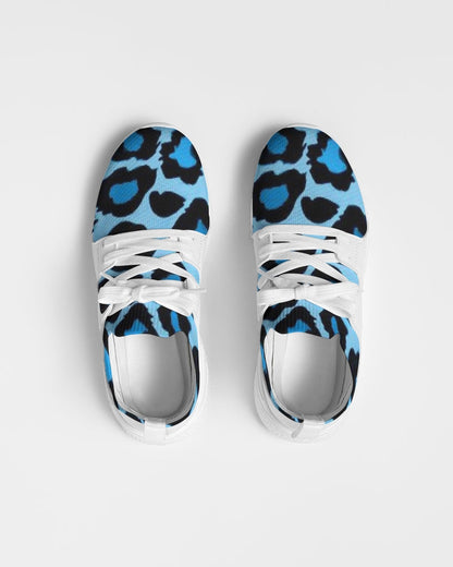 Blue leopard kente Men's Two-Tone Sneaker