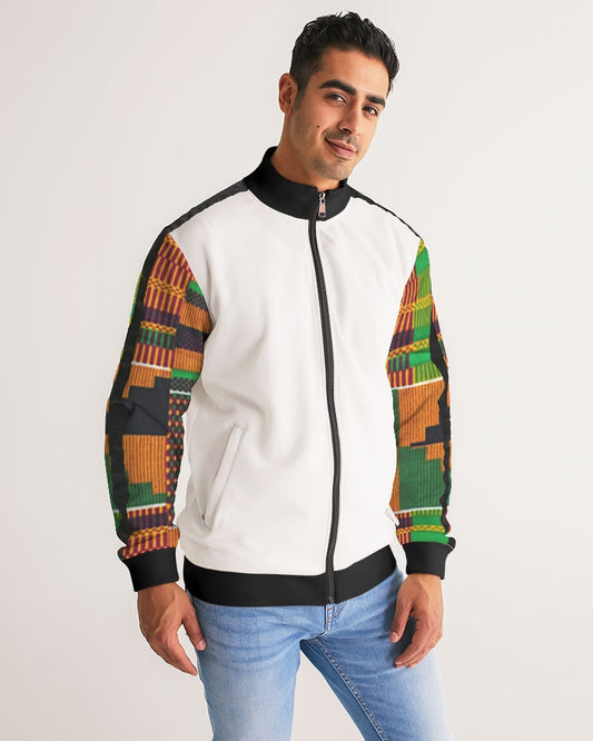 Kente Men's Stripe-Sleeve Track Jacket
